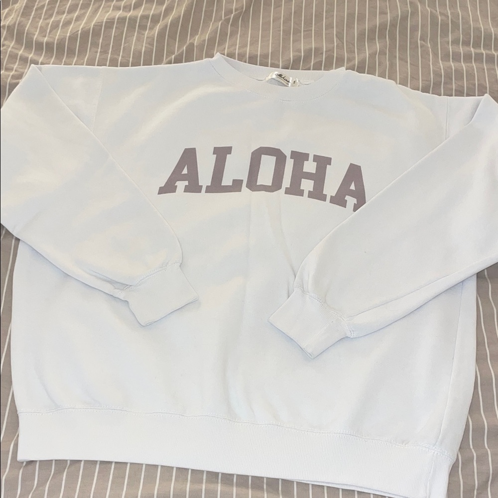 Mahina Aloha White Sweater
